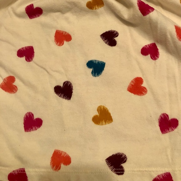 Wonder Nation white long sleeve heart print dress with matching bloomers, 18M - Picture 3 of 5
